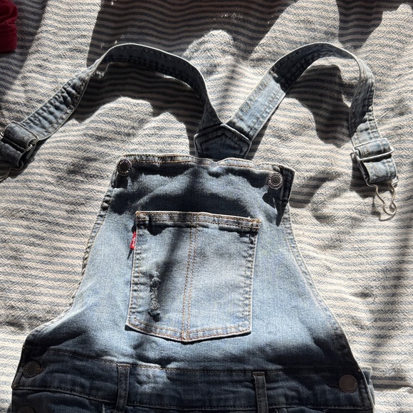 Levi's Light Blue Denim Overalls - Picture 1 of 5